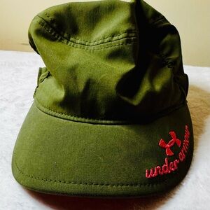 Under Armour Green Cap with Pink Logo and Adjustable Back (One Size Fits Most)